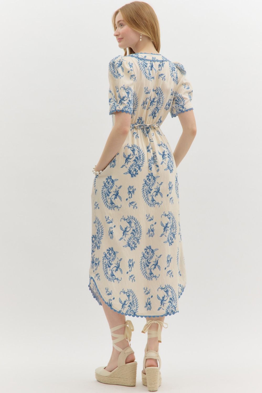 Classic Paisley Print Dress