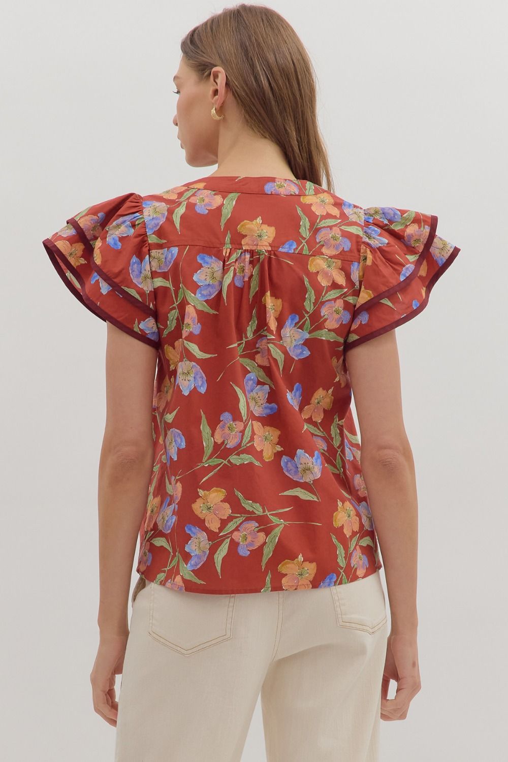 Rustic Flower Blouse