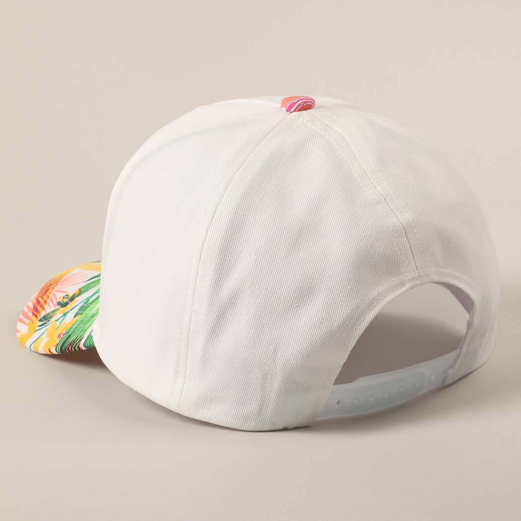 Feelin' Salty Letter Embroidery Floral Trucker Hat