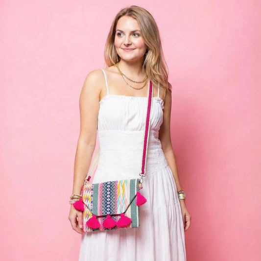 Bright Pom Crossbody Bag