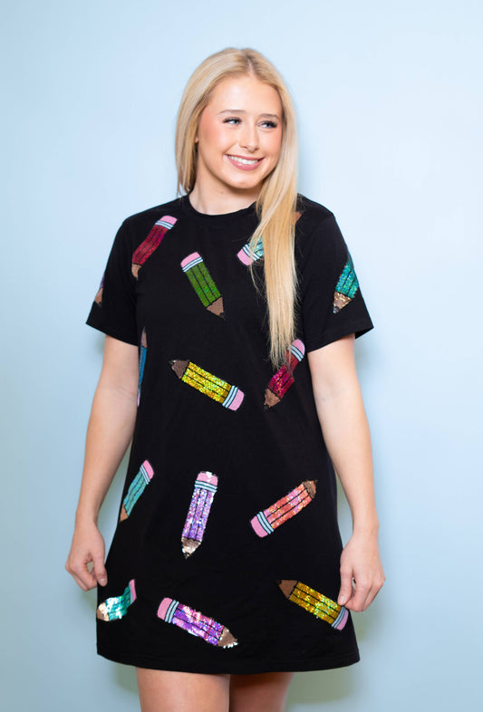Scattered Pencils Dress