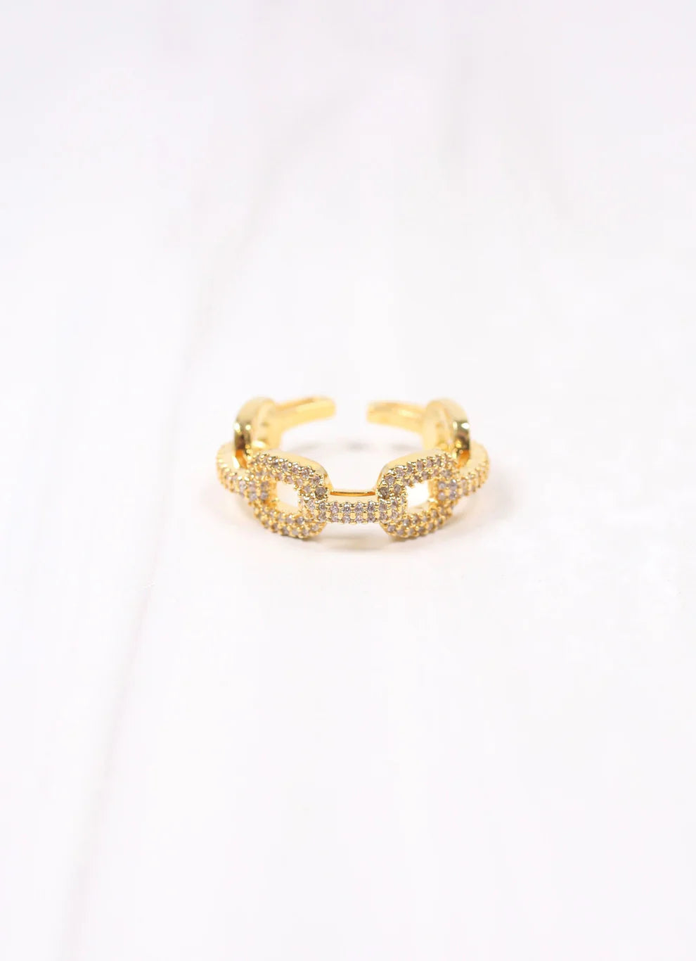 Forbe CZ Link Ring GOLD