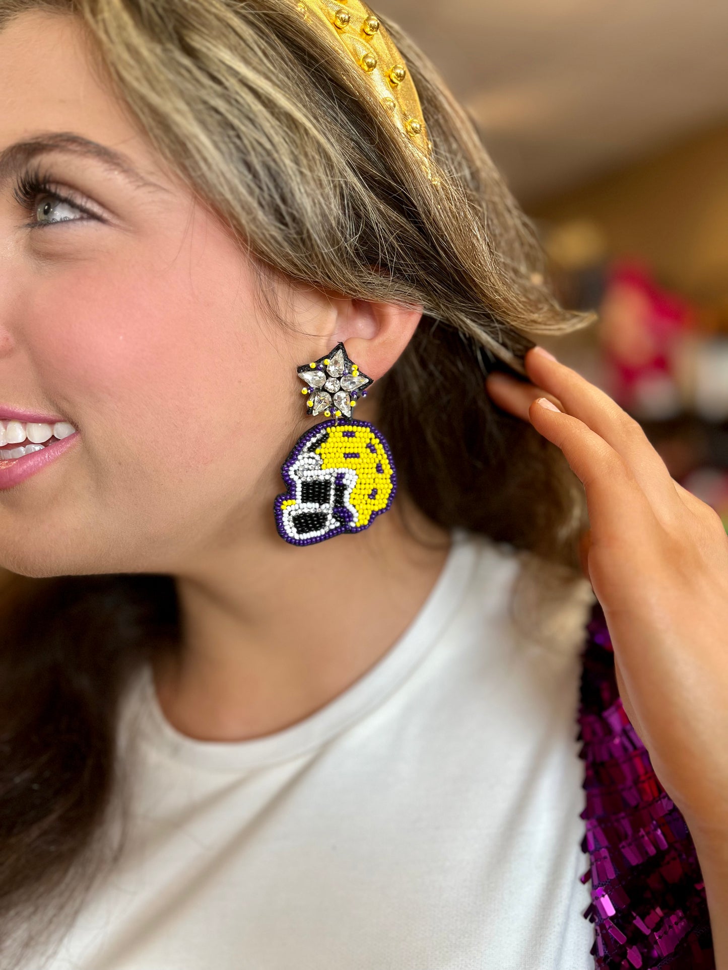 Camel Threads Statement Earrings