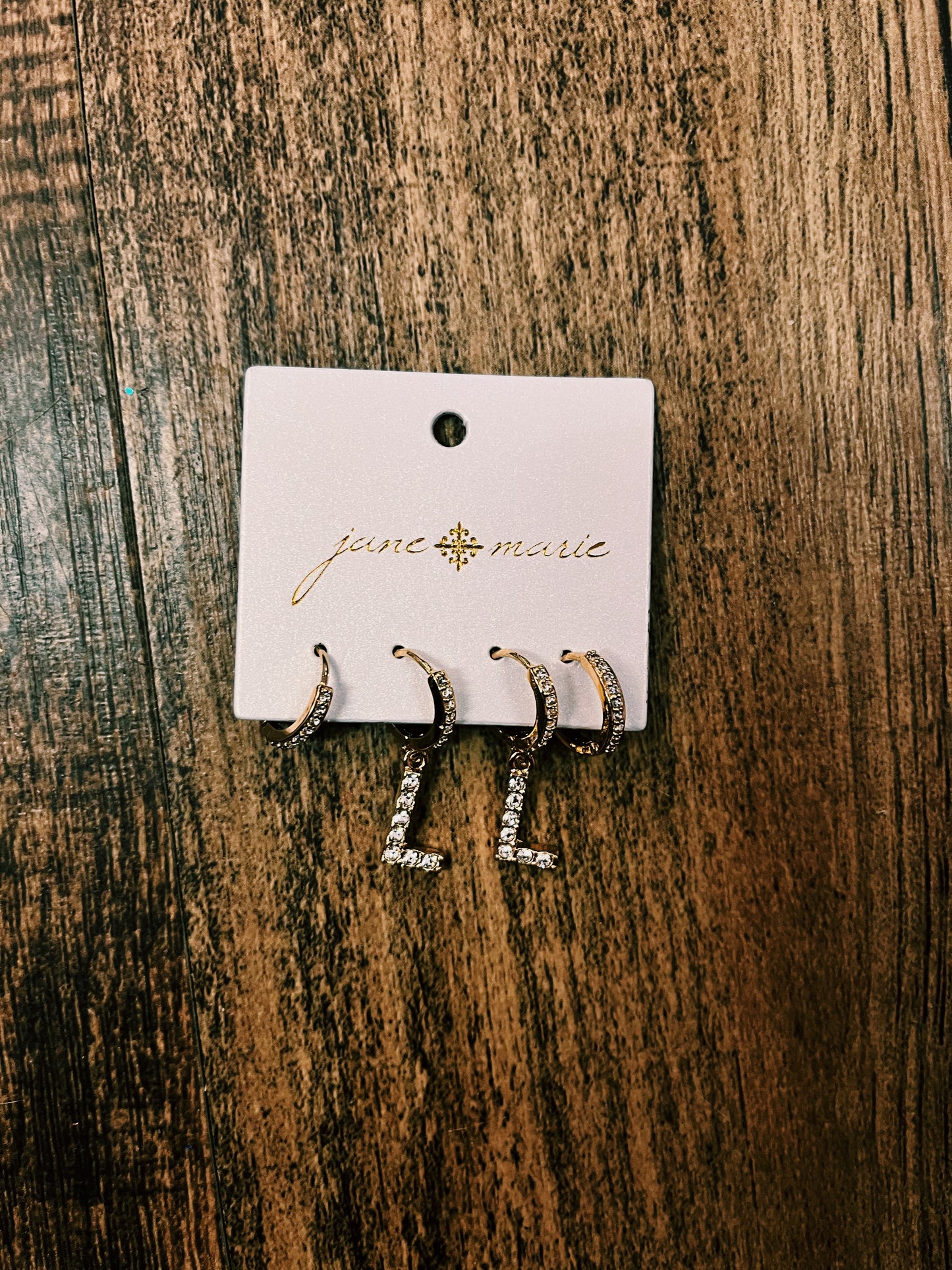 Initial Dangle Earring Set