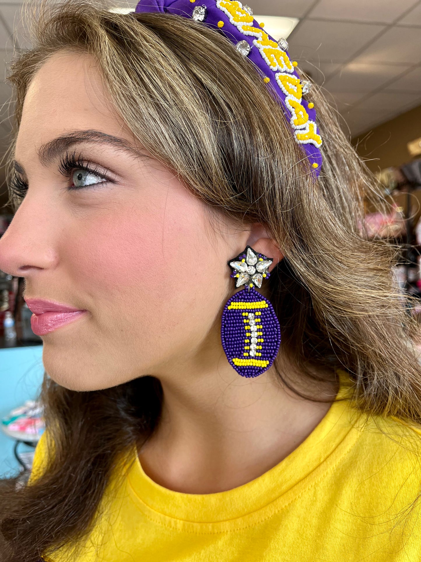 Camel Threads Statement Earrings
