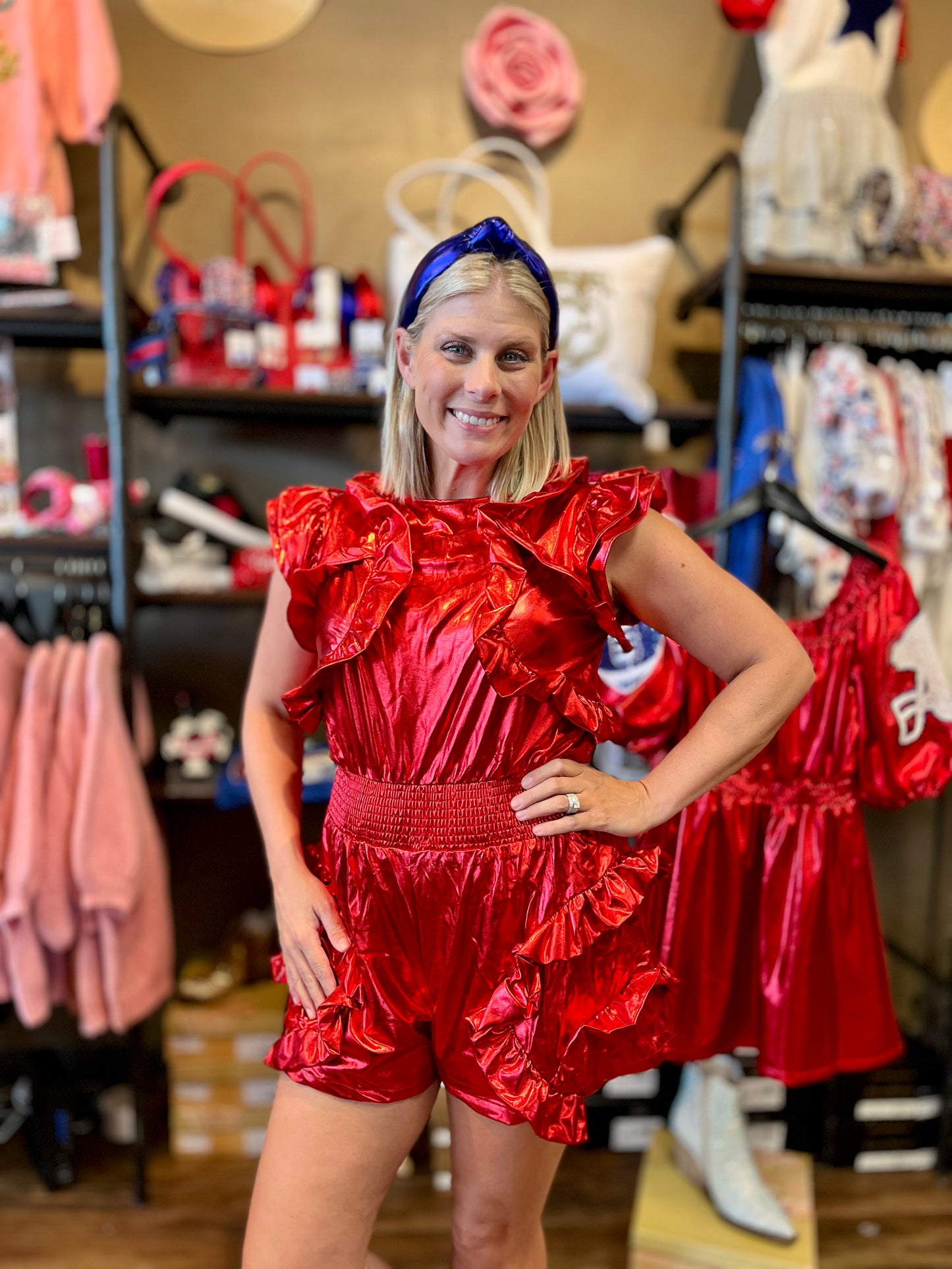 Metallic GameDay Romper