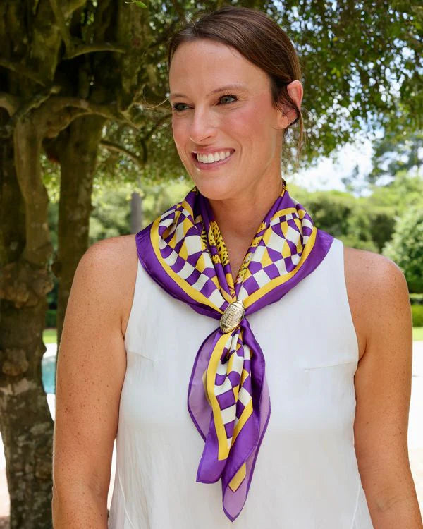 Hollis Scarf Medium Purple Gold