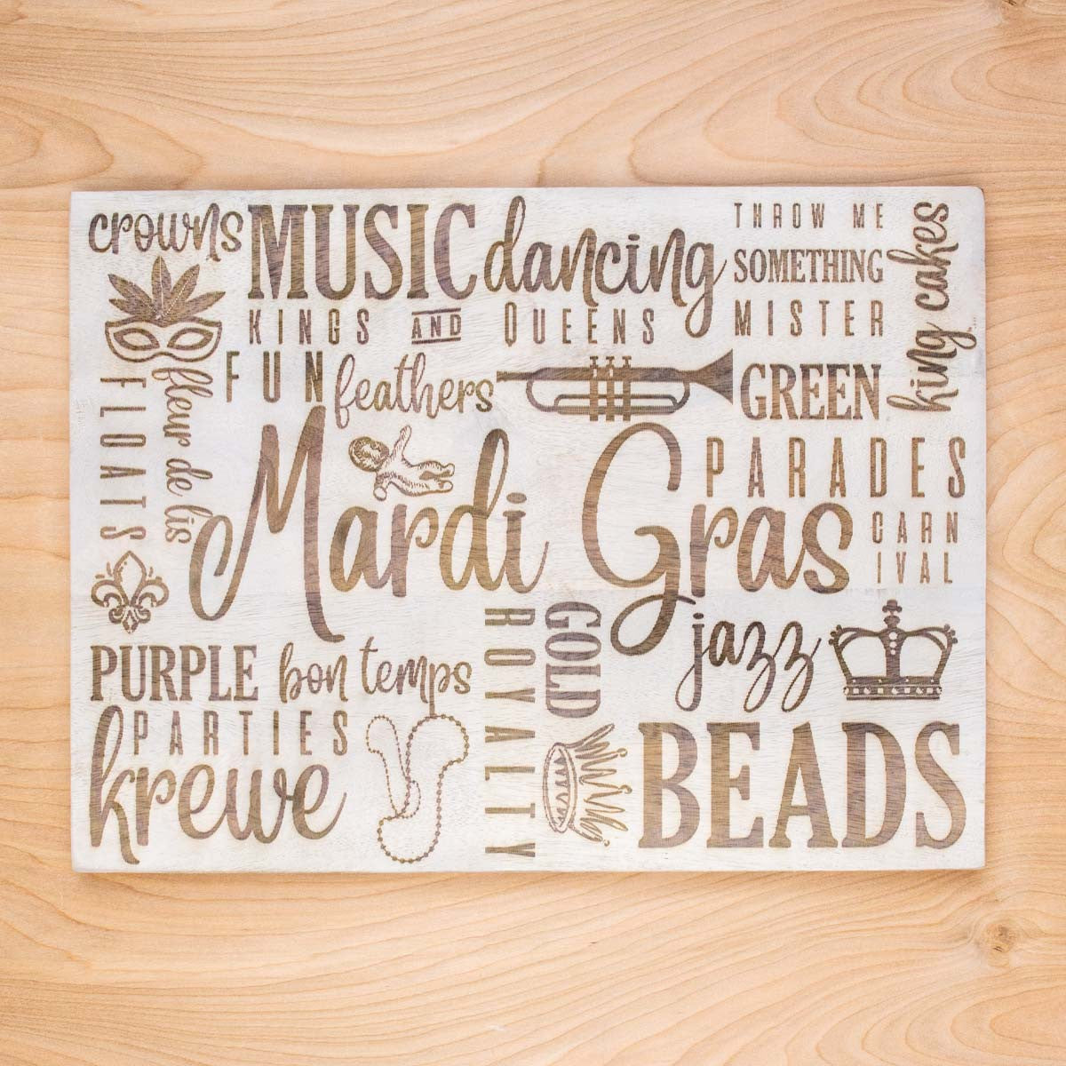Mardi Gras Traditions Serving Board