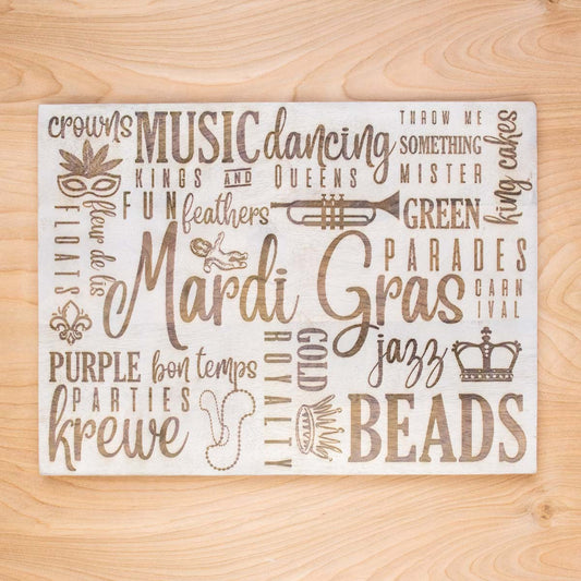 Mardi Gras Traditions Serving Board