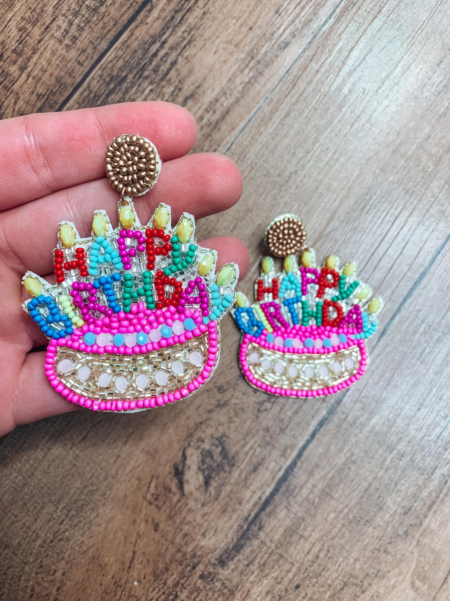 Camel Threads Statement Earrings