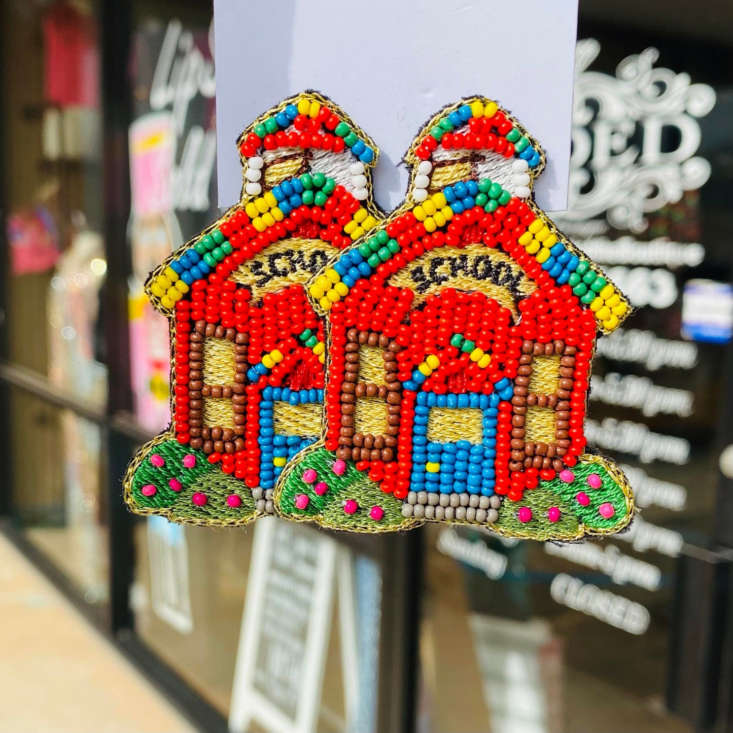 Camel Threads Statement Earrings