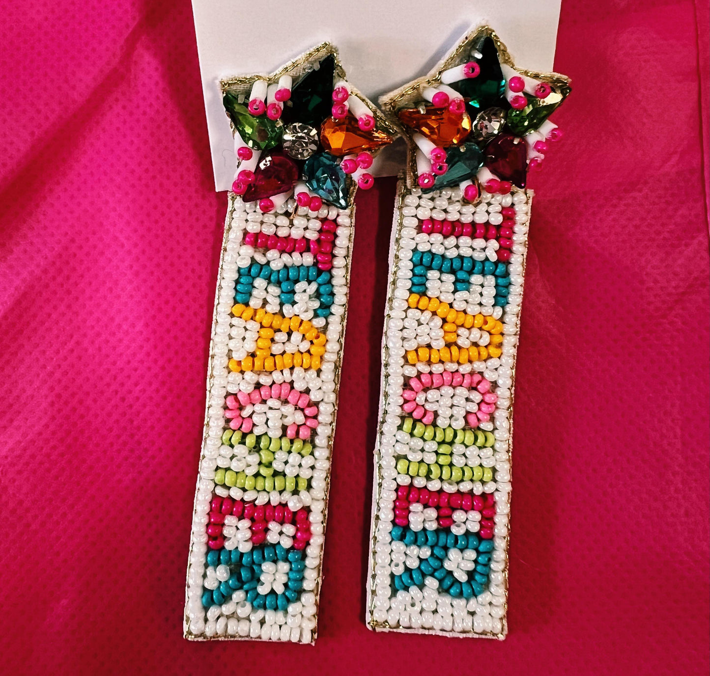 Camel Threads Statement Earrings