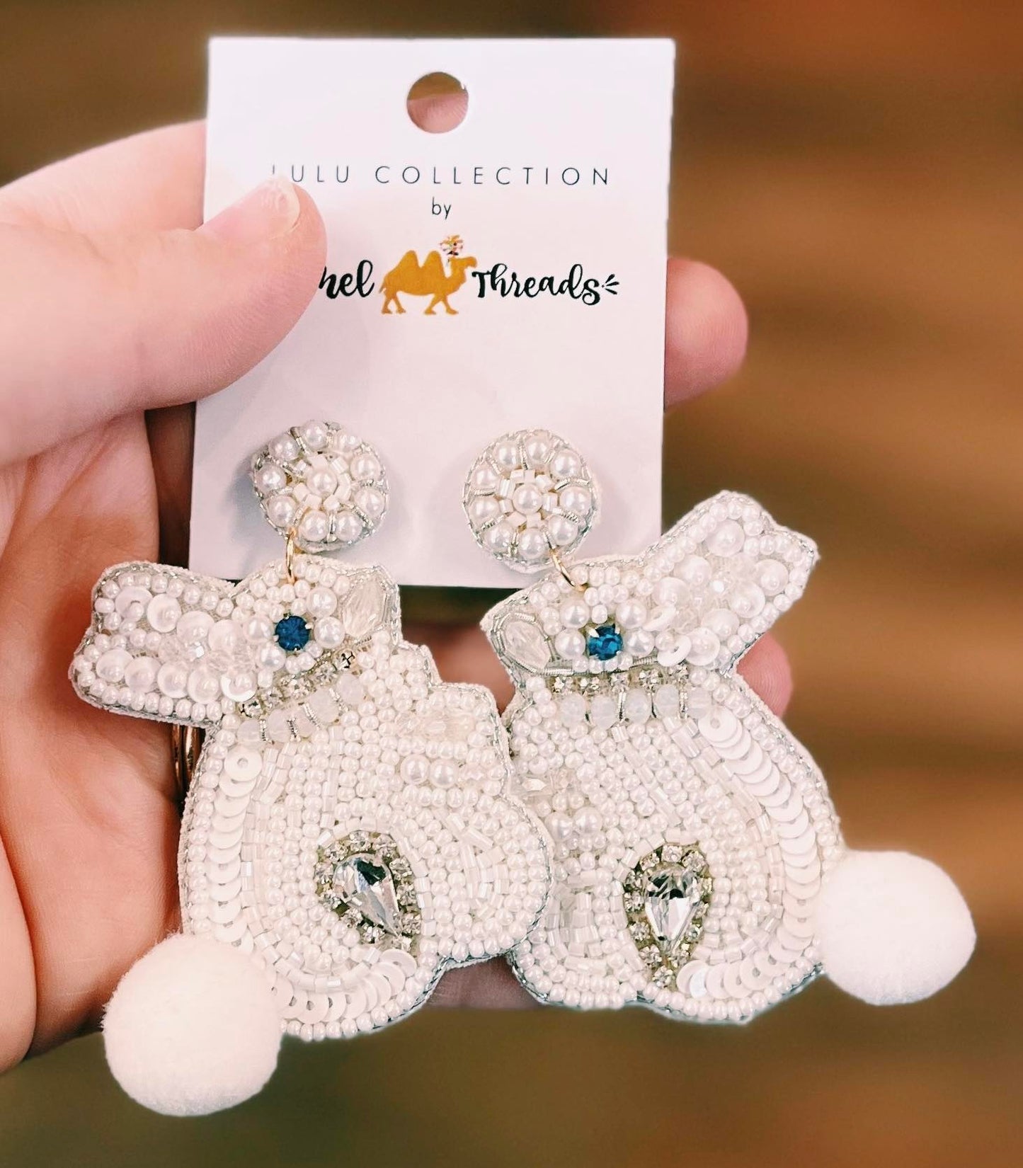 Camel Threads Statement Earrings