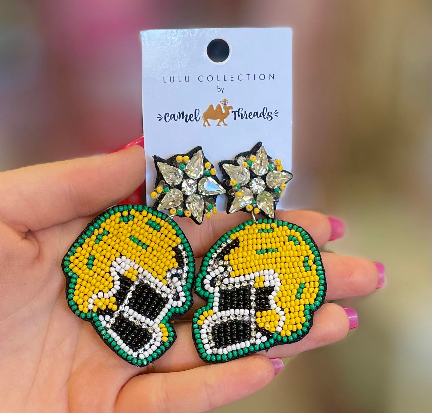 Camel Threads Statement Earrings
