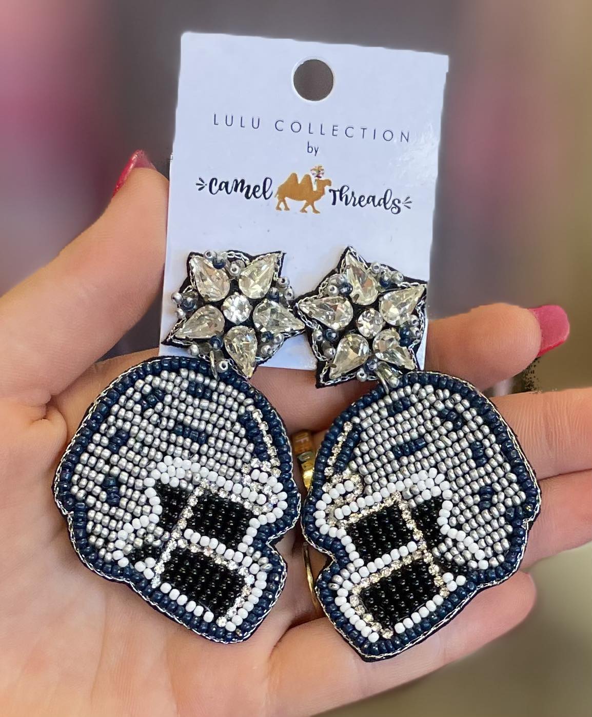 Camel Threads Statement Earrings