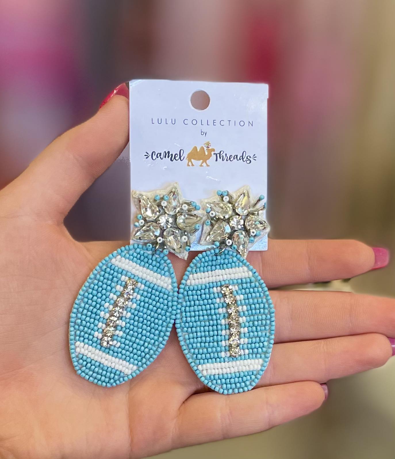 Camel Threads Statement Earrings