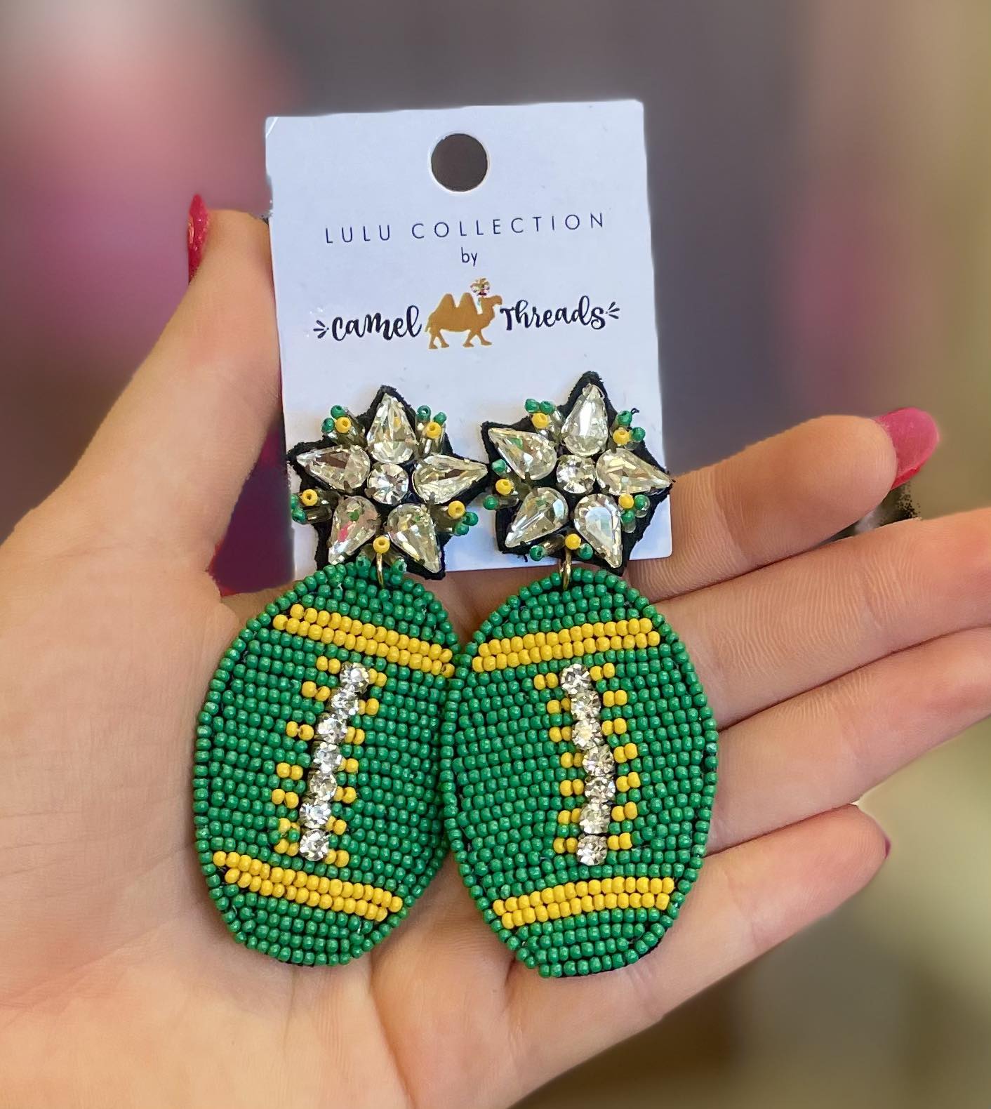 Camel Threads Statement Earrings