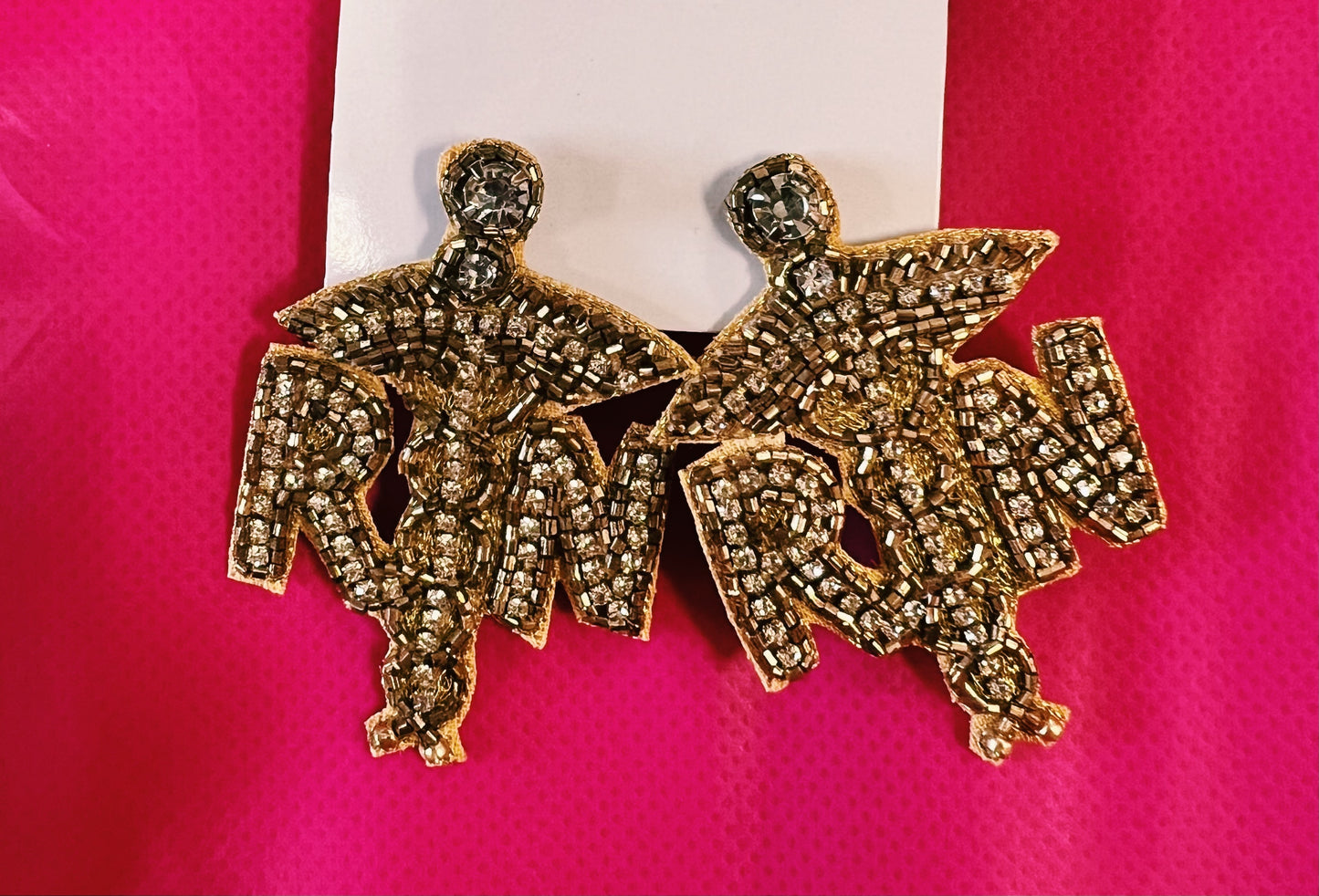 Camel Threads Statement Earrings