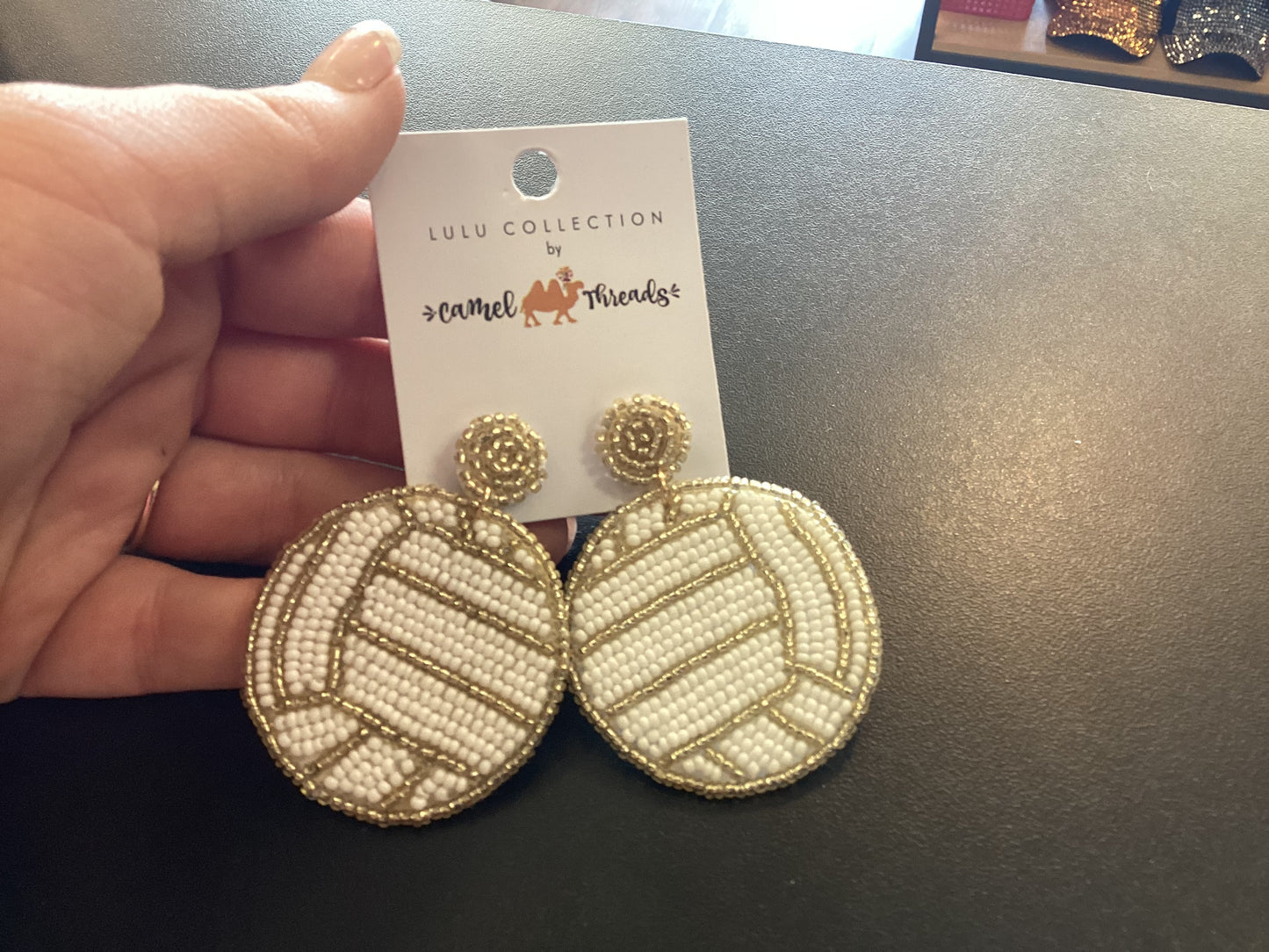 Camel Threads Statement Earrings