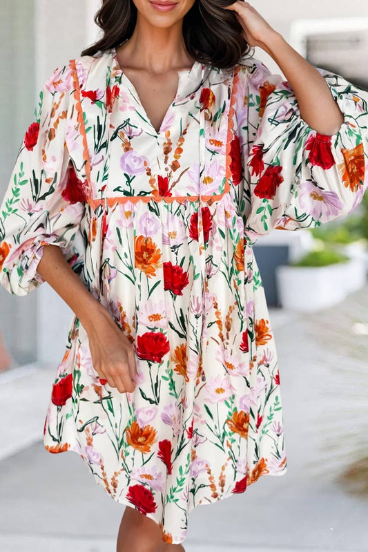 Fall Floral Dress