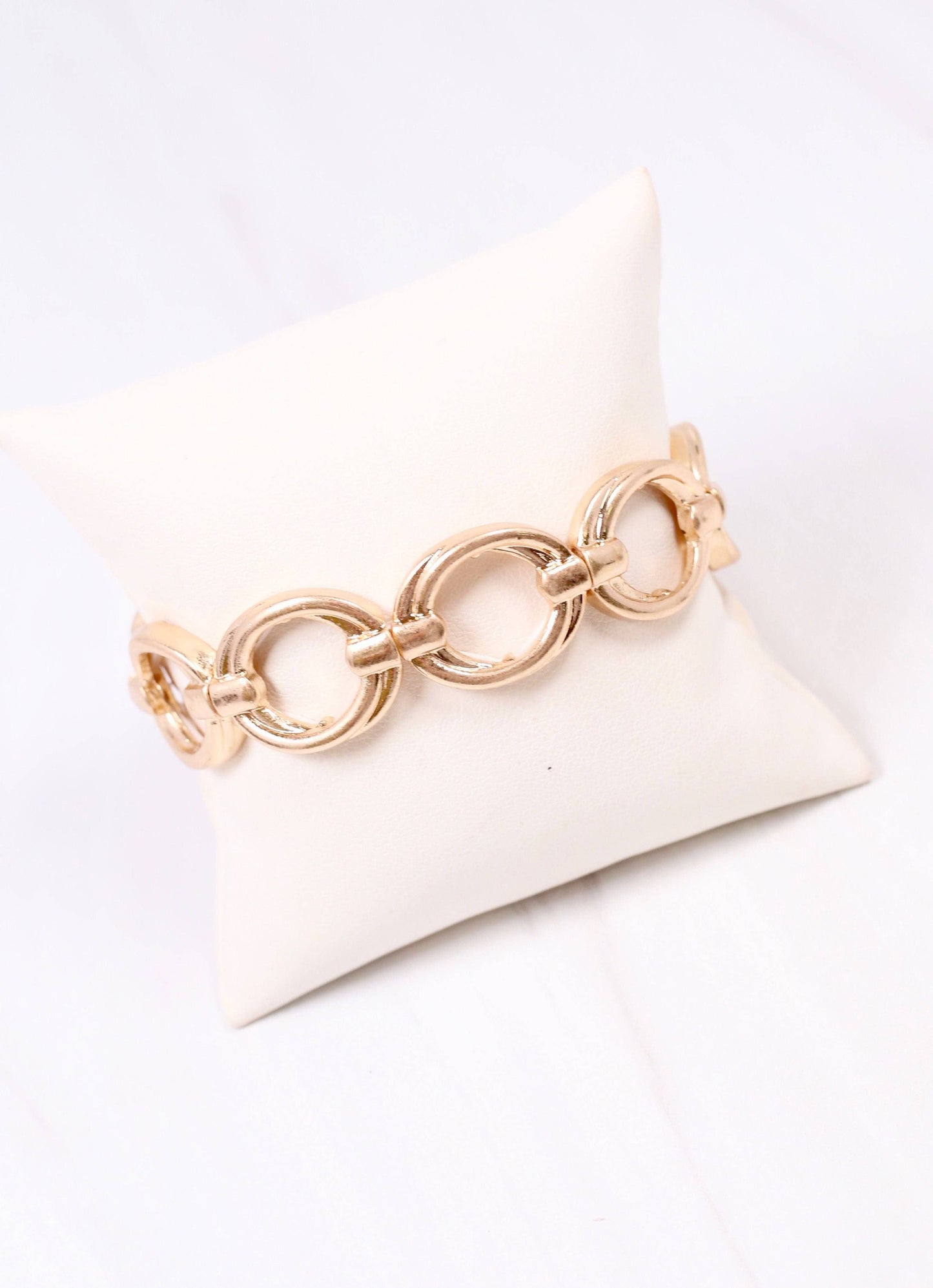 Caroline Hill - Sampson Stretch Bracelet WORN GOLD