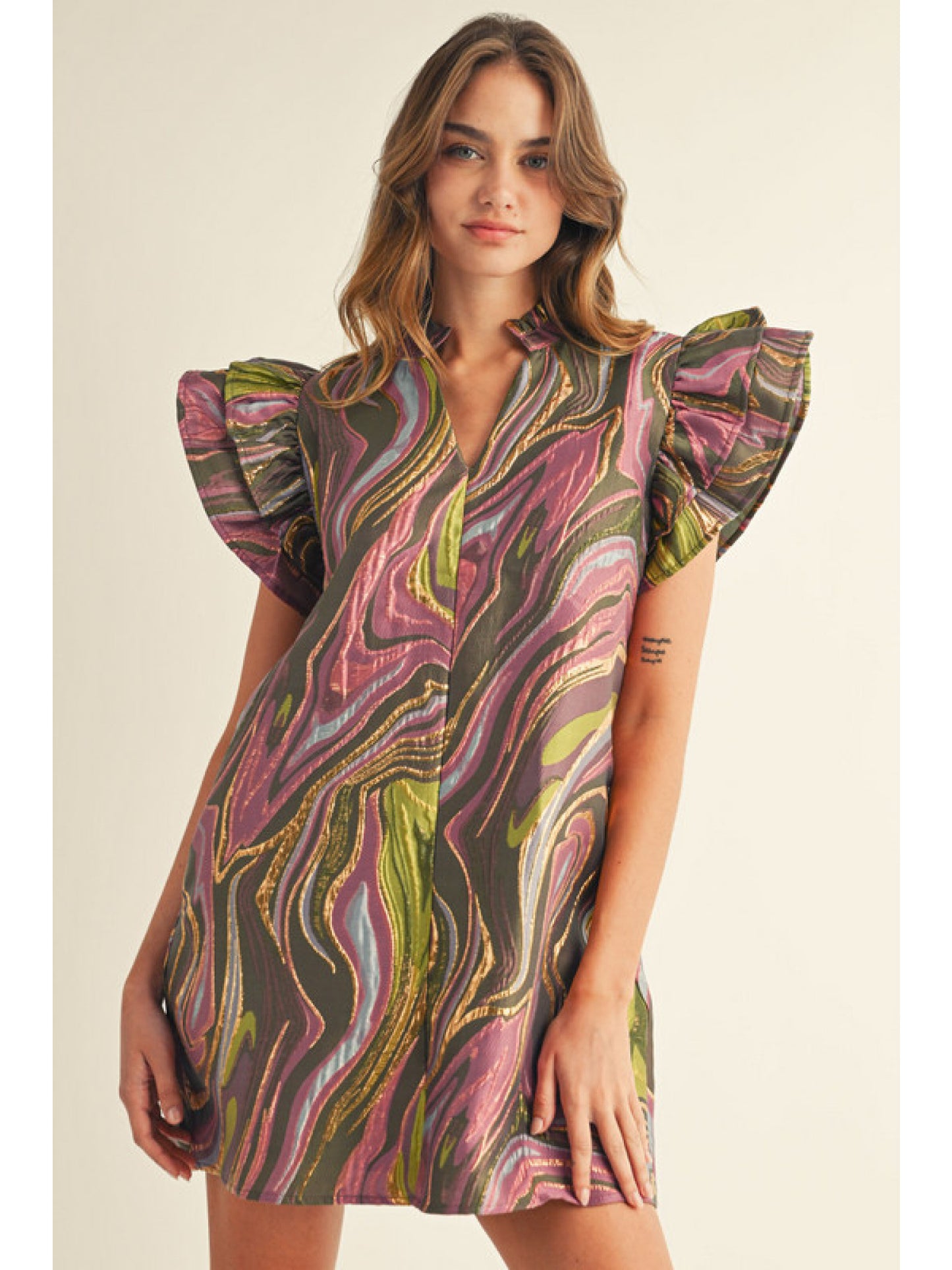 Marbled Glitz Dress