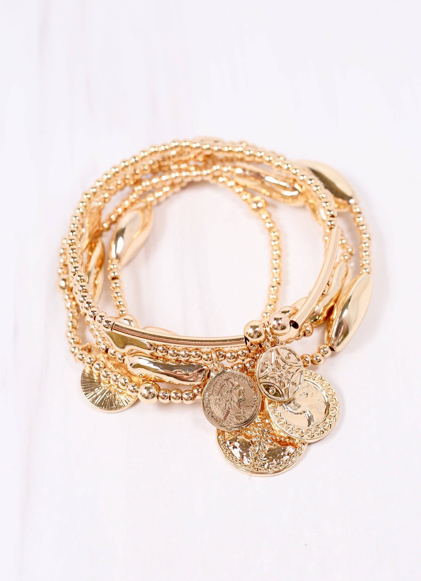 Caroline Hill - Chrissy Charm Bracelet Set GOLD