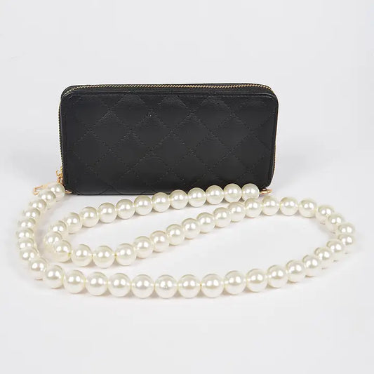 Pearl Chain Crossbody Wallet