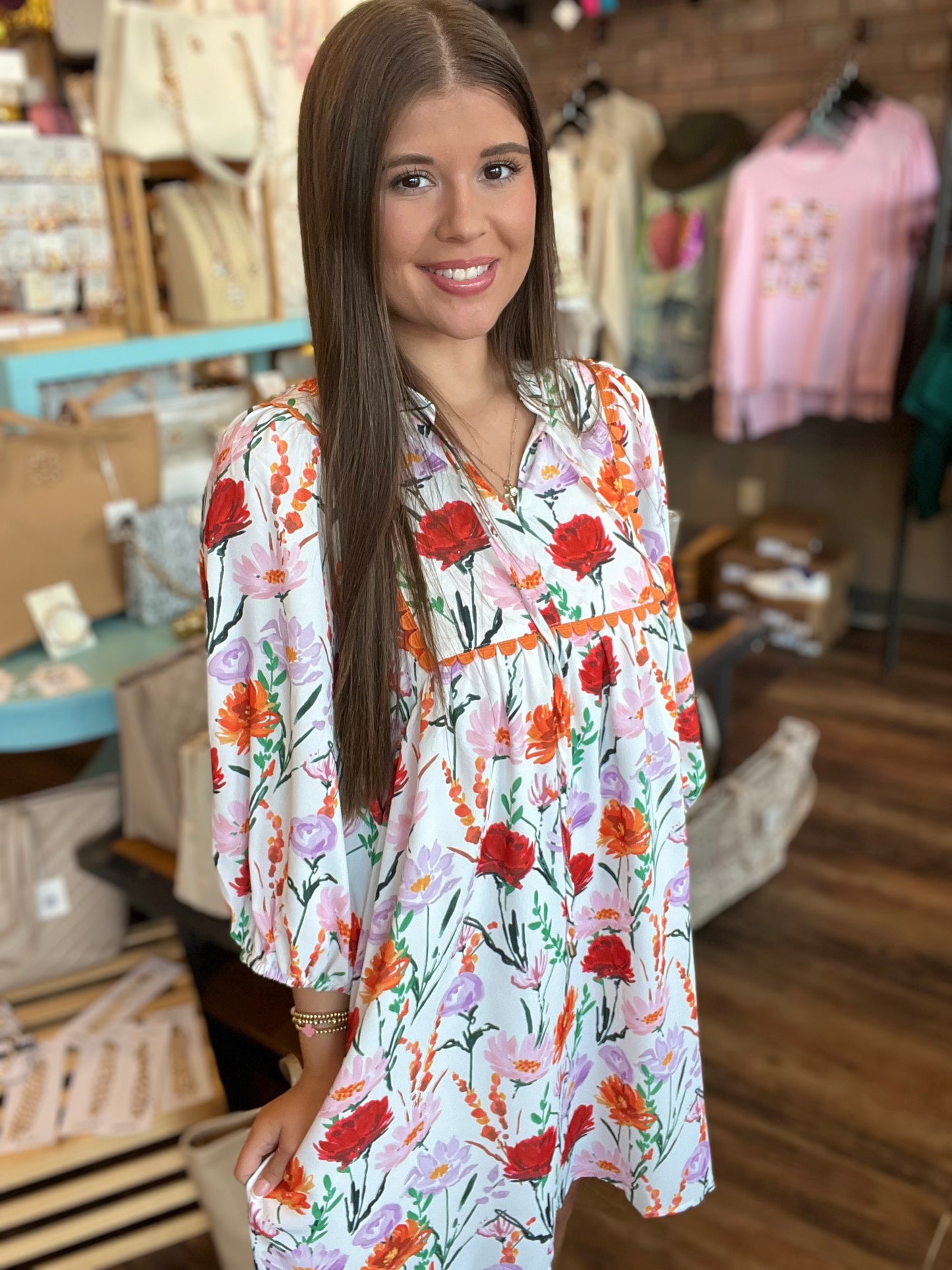 Fall Floral Dress