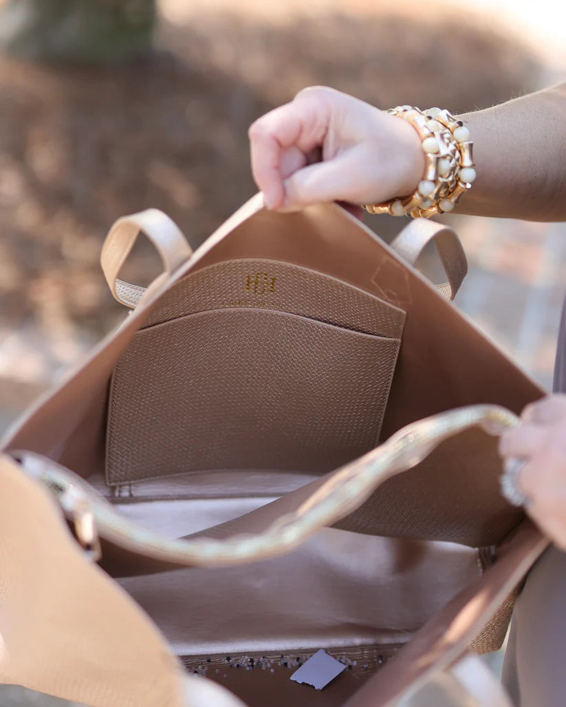 Heath Tote Bag Woven Almond