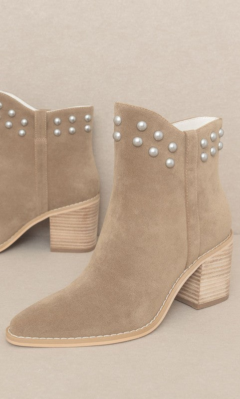 Studded Collar Booties