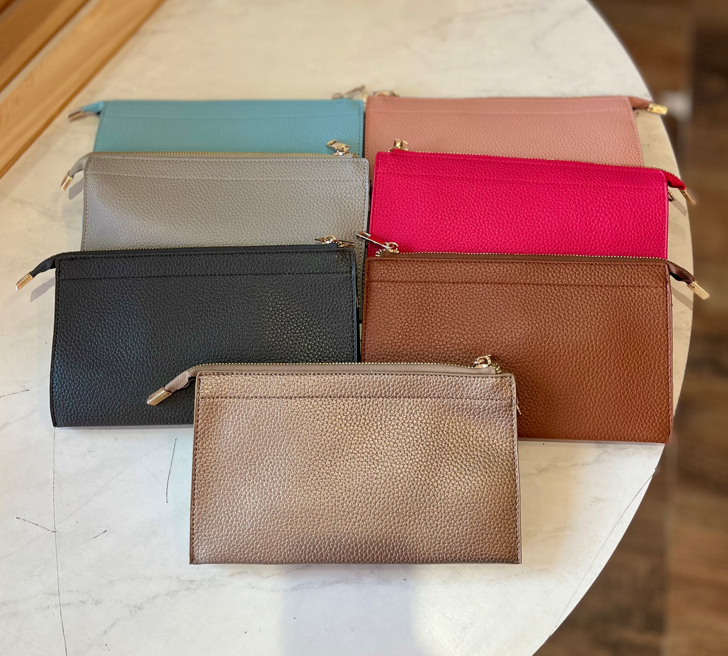Leather Clutch with Straps