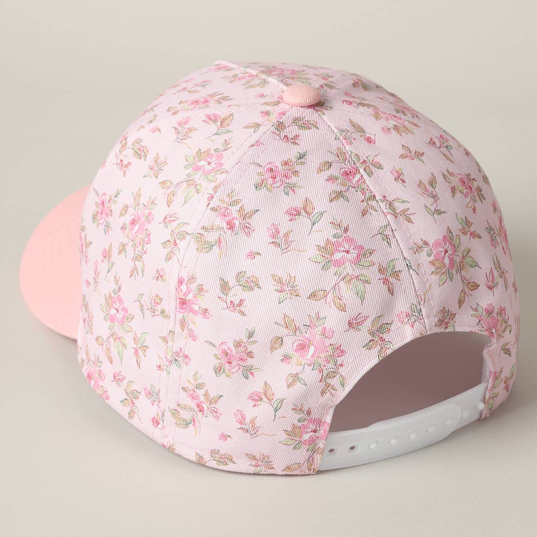 MOMMIN' Embroidered Flower PatternTrucker Hat