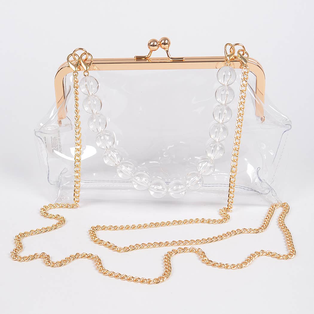 Vintage Clasp PVC Clutch