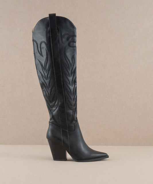 Embroidered Tall Cowboy Boots
