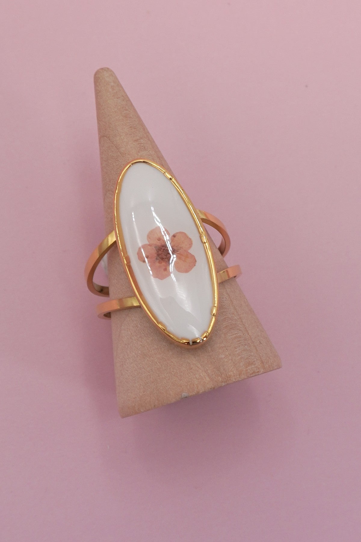 18k Stainless Steel Tarnish Free Floral Rings