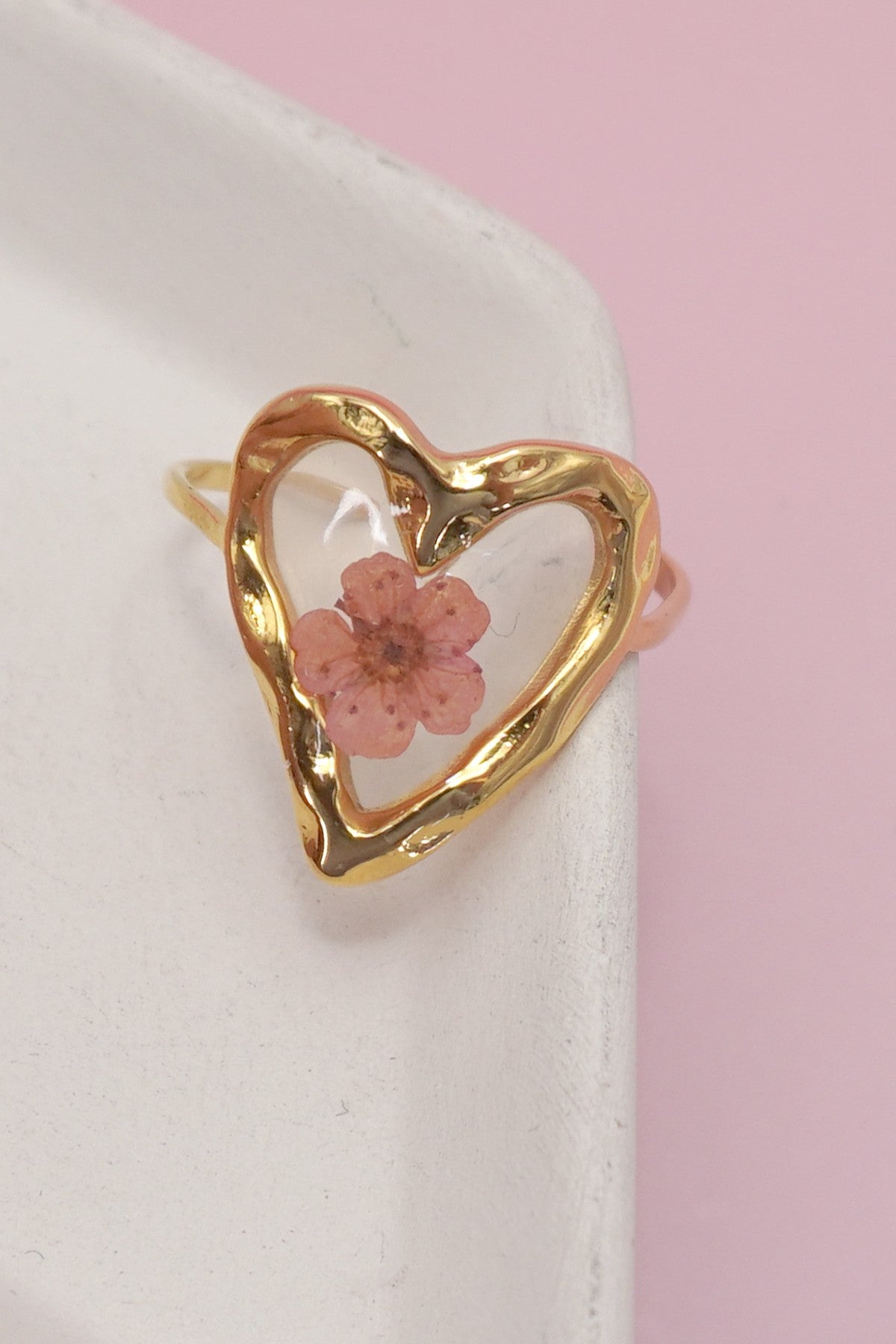 18k Stainless Steel Tarnish Free Floral Rings