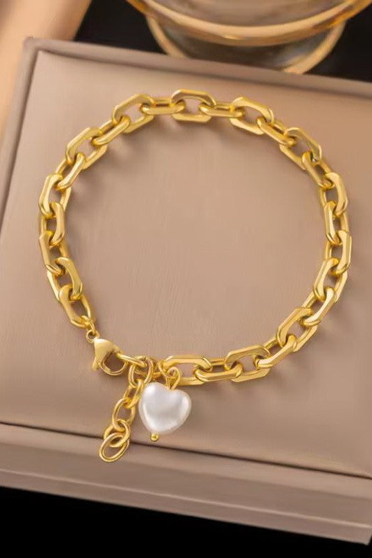 18k Stainless Steel Tarnish Free Pearl Bracelet