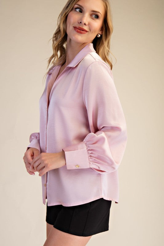 Soft Pink Button Down