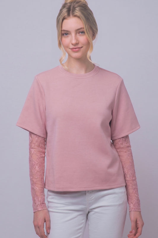 Lace Sleeve Tees