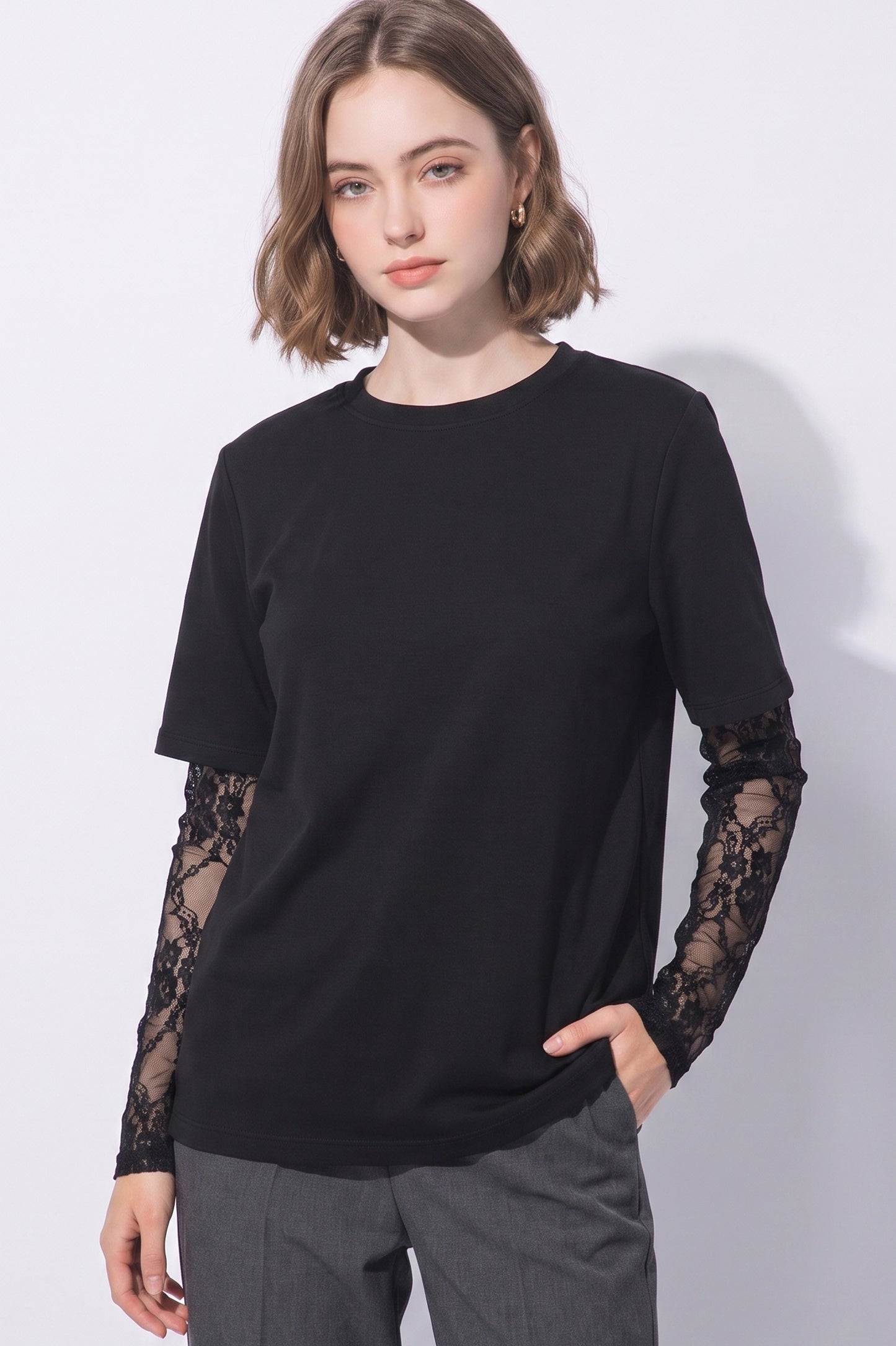 Lace Sleeve Tees