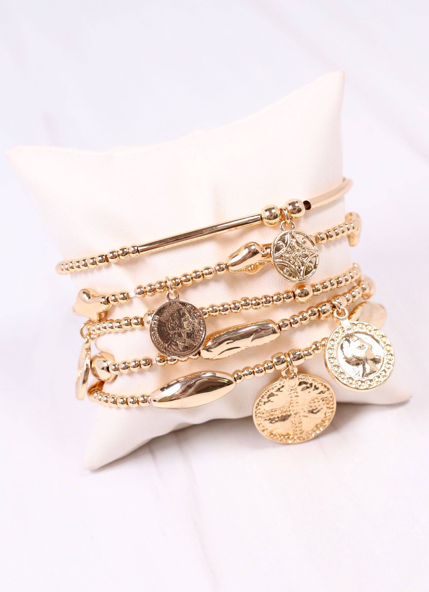 Caroline Hill - Chrissy Charm Bracelet Set GOLD