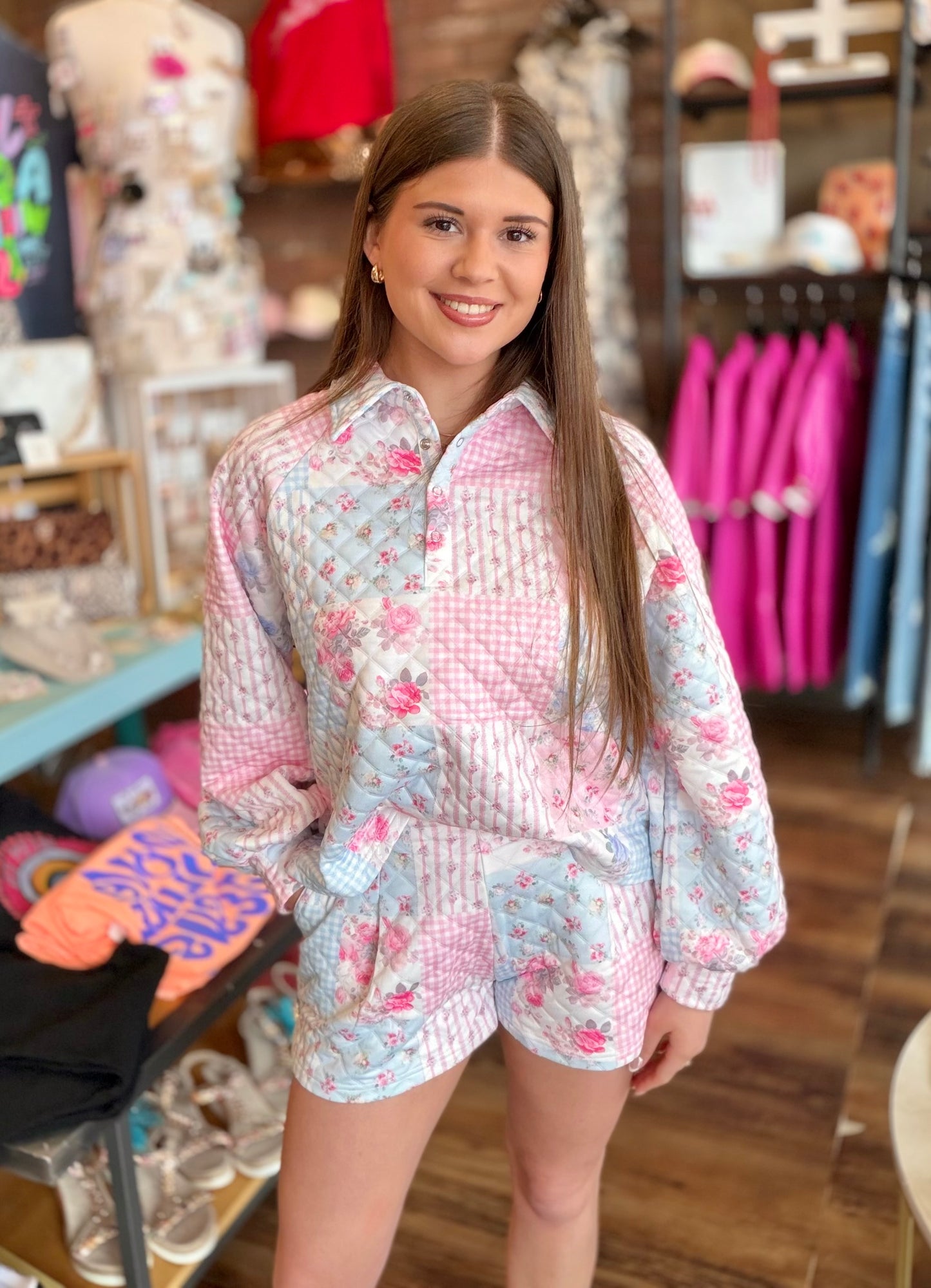 Pastel Patchwork Quilted Lounge Set