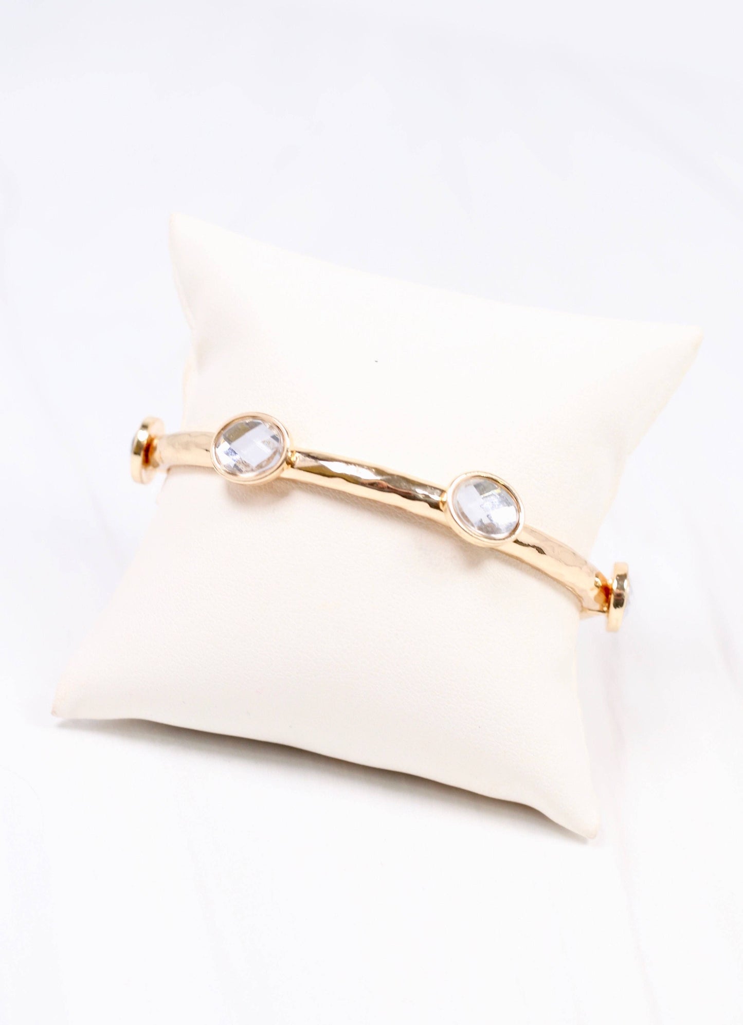 Caroline Hill - Khan Stone Stretch Bracelet GOLD