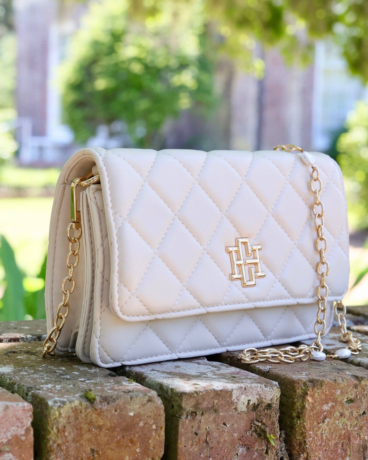 Brynleigh Clutch Crossbody Cream Quilted