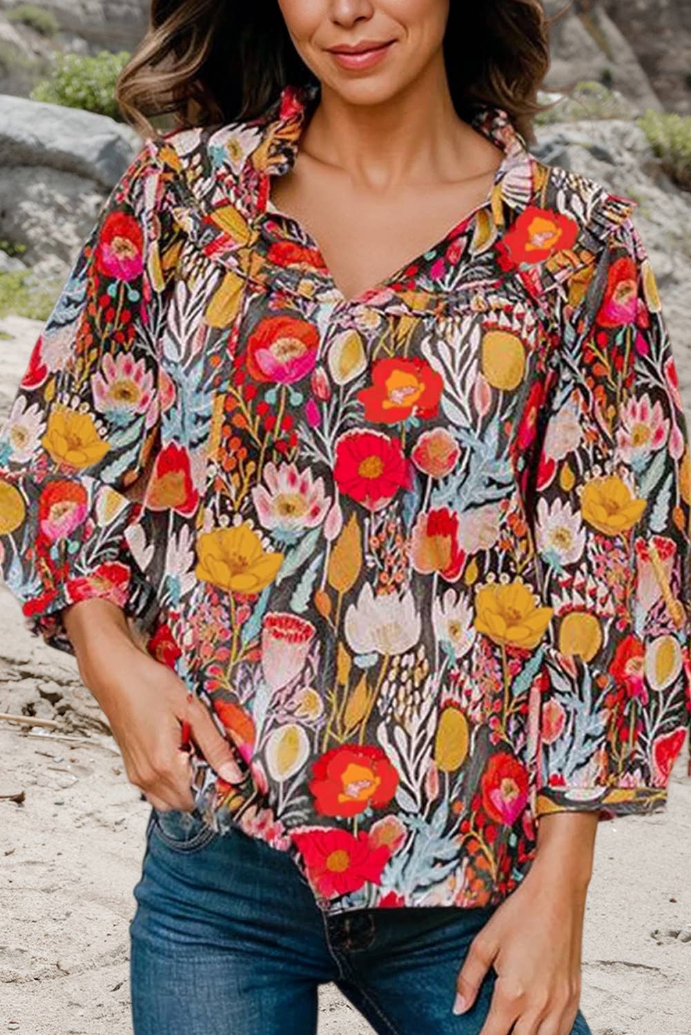 Fall Flowers Blouse