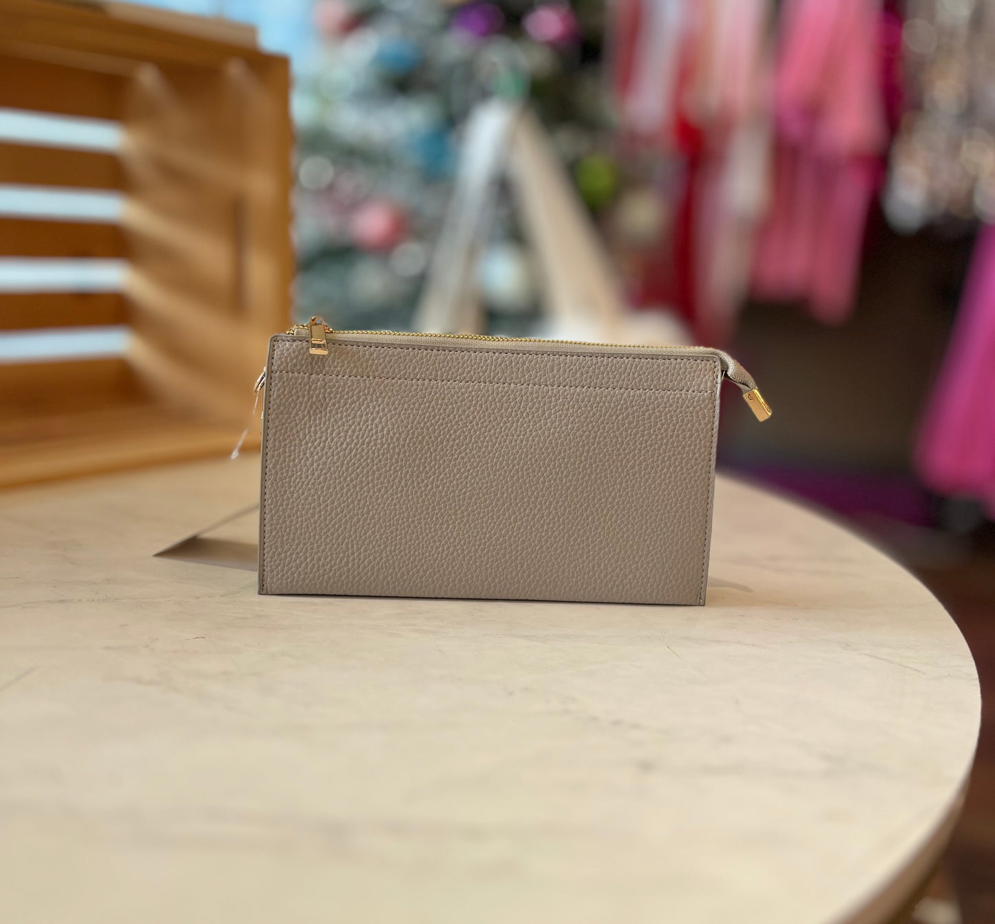 Leather Clutch with Straps