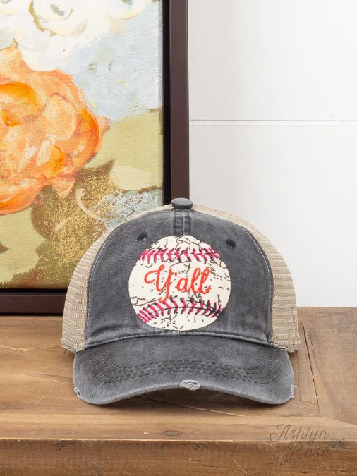 Vintage Baseball Ponytail Hat