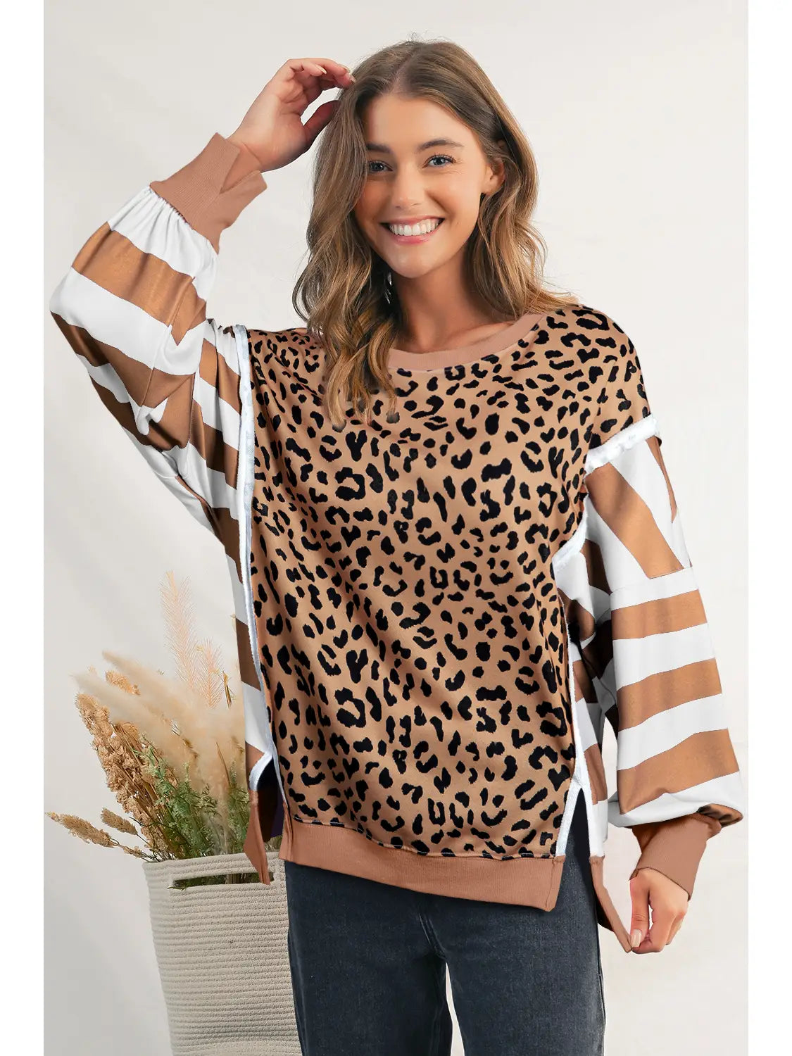 Lavender & Leopard Sweater