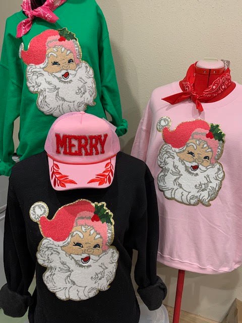 Sassy Santa Patch Sweatshirt